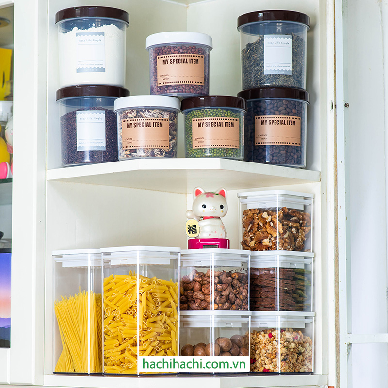 Set hộp nhựa đựng thực phẩm khô cao cấp (7 cái) thương hiệu 